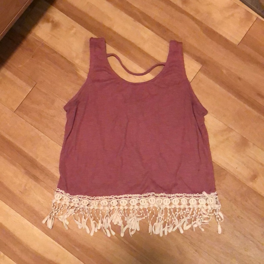 pink crop top